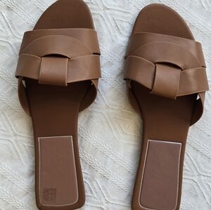 Brown Slide Sandals